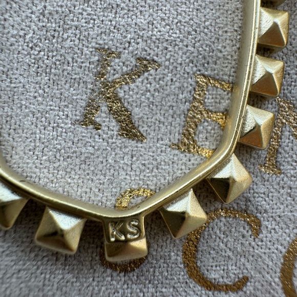 Kendra Scott Danielle Open Frame Gold & Crystal Earrings - Picture 7 of 8